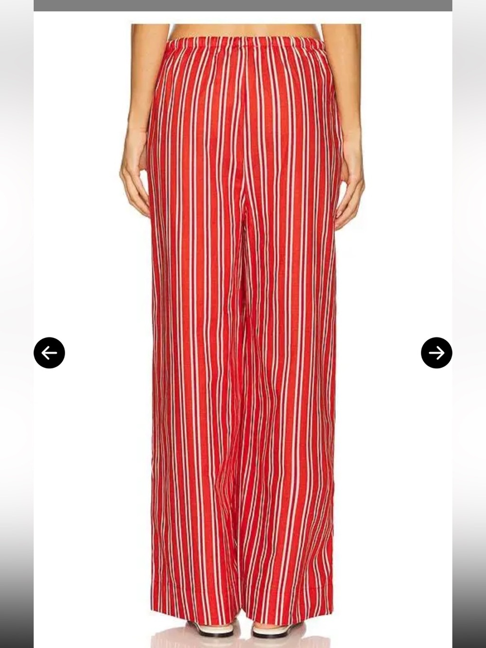 WeWoreWhat Tie Waist Wide Leg Pant Red Multi NWT Medium - Picture 3 of 8
